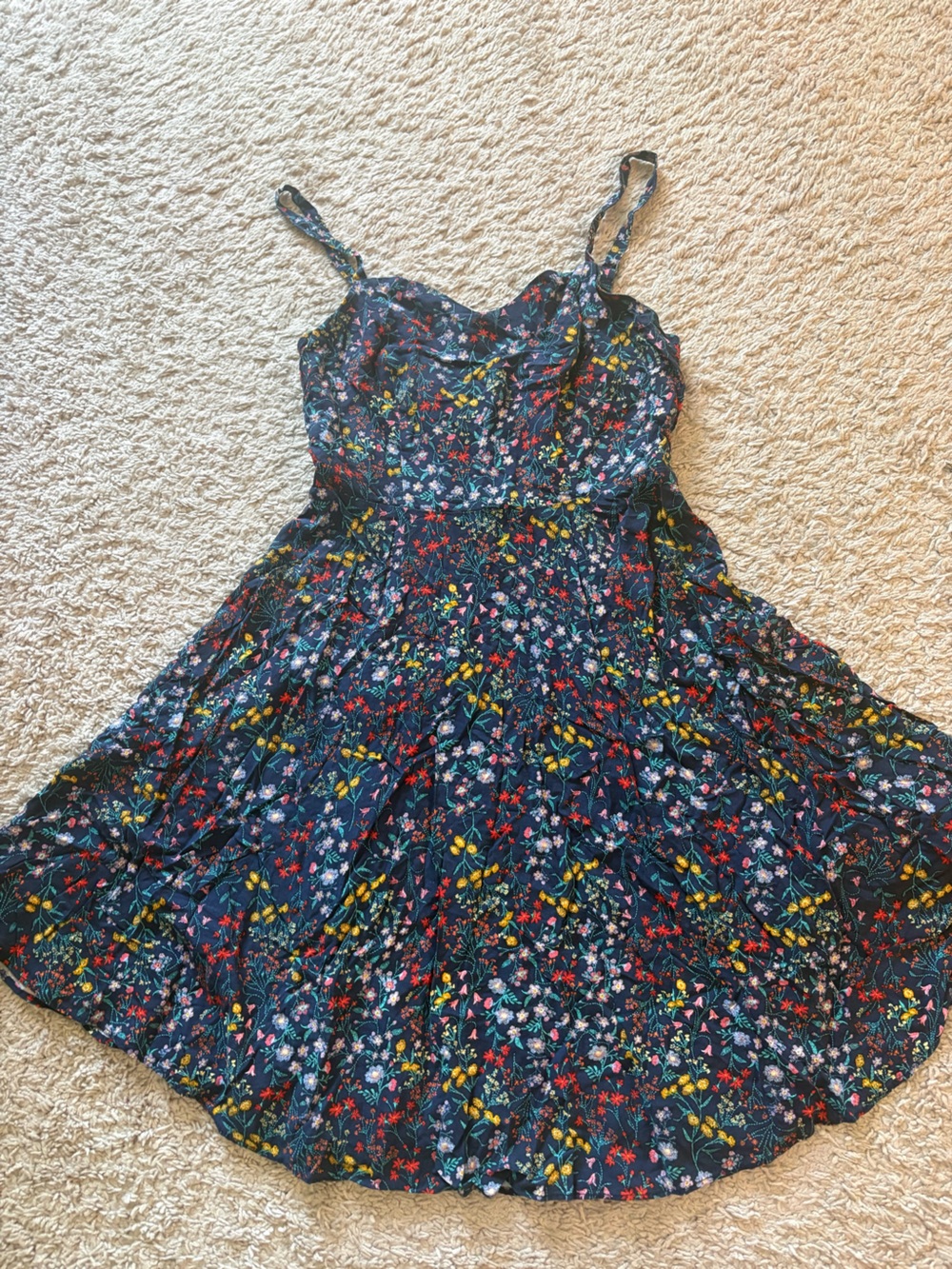 Women’s Navy Floral Twirl Skirt - Old Navy